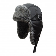 Шапка-ушанка Holster из курточной ткани с меховой опушкой цвет Черный Шапка-ушанка Holster из курточной ткани с меховой опушкой цвет Черный