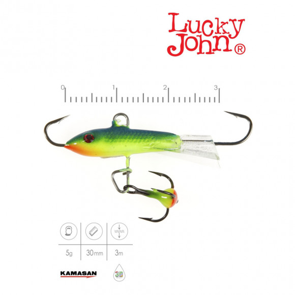 Балансир Lucky John Classic №3 (+тройник) 30мм