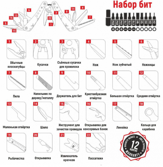Инструмент многофункциональный Ganzo G203