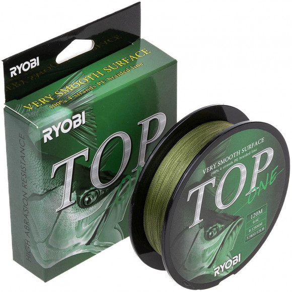 Шнур плетеный Ryobi TOP PE 4X Dark Green 120м