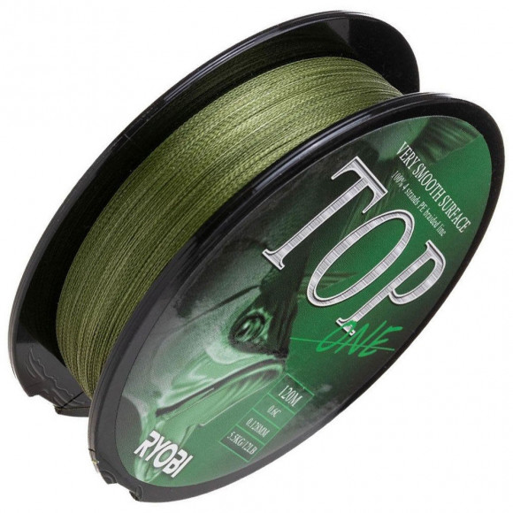 Шнур плетеный Ryobi TOP PE 4X Dark Green 120м Шнур плетеный Ryobi TOP PE 4X Dark Green 120м