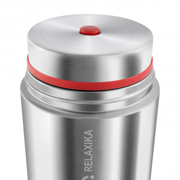 Термос для еды Relaxika 301 на 1 литр стальной в термочехле