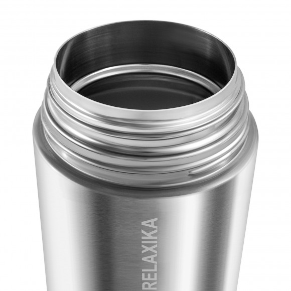 Термос для еды Relaxika 301 на 1 литр стальной в термочехле