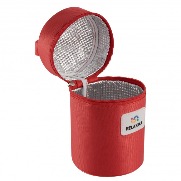 Термос для еды Relaxika 301 на 1 литр стальной в термочехле