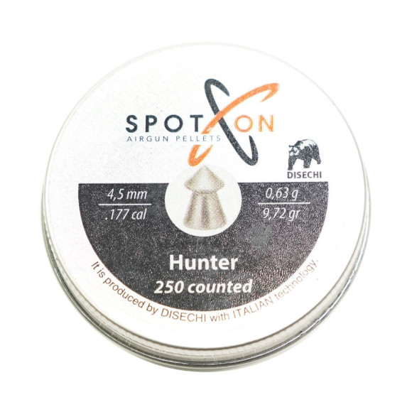 Пули для пневматики 4,5мм 0,63г Spoton Hunter 250шт