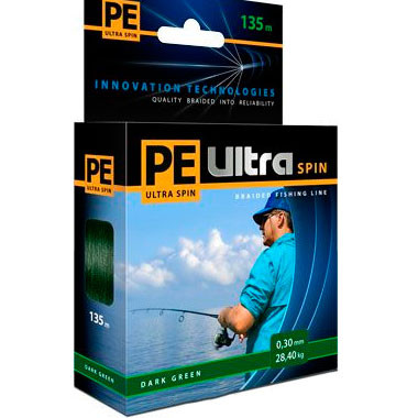 Шнур плетеный PE Ultra Spin Dark Green 135м