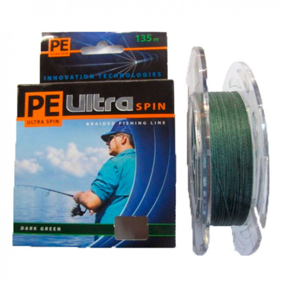 Шнур плетеный PE Ultra Spin Dark Green 135м Шнур плетеный PE Ultra Spin Dark Green 135м
