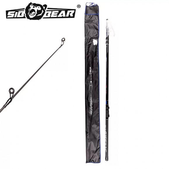 Удилище SibBear Travel carbon с кольцами тест 10-30г
