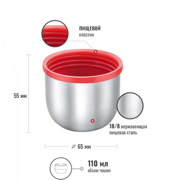Термос Relaxika 101 на 0,75 литра стальной Термос Relaxika 101 на 0,75 литра стальной