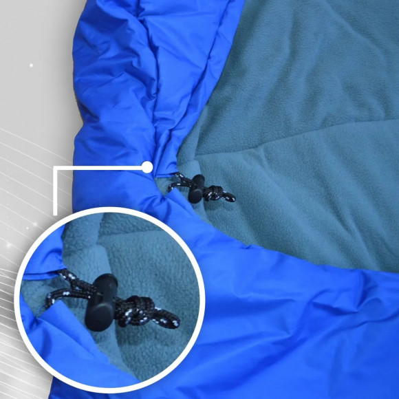 Спальный мешок-одеяло Русская охота, меринос, с подголовником 300 (до -20°С), синий Спальный мешок-одеяло Русская охота, меринос, с подголовником 300 (до -20°С), синий