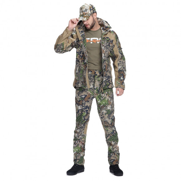 Костюм демисезонный Triton CHAMELEON PRO -5'C материал SoftShell цвет ForestGreen/Beige