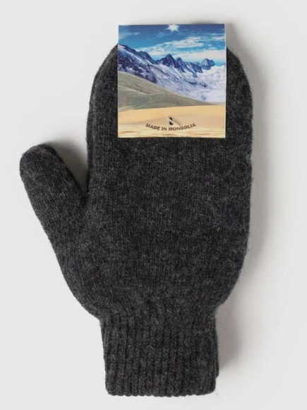 Варежки из шерсти монгольской овцы р.6,5-7,5 цвет черный