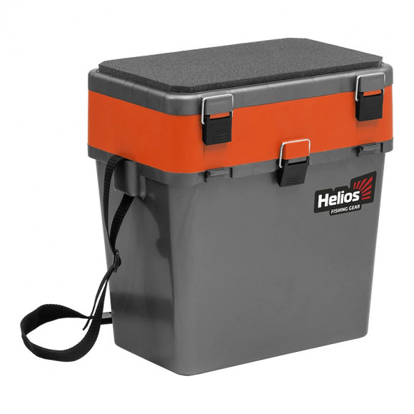 Ящик рыбака зимн Helios серый / оранжевый HS-IB-19-GO