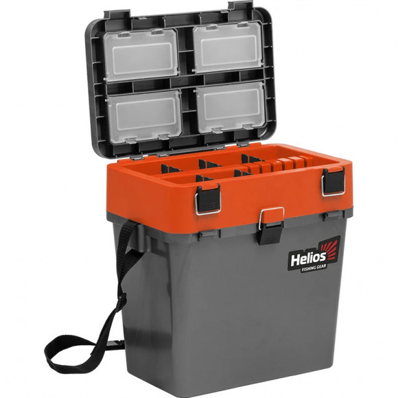 Ящик рыбака зимн Helios серый / оранжевый HS-IB-19-GO Ящик рыбака зимн Helios серый / оранжевый HS-IB-19-GO