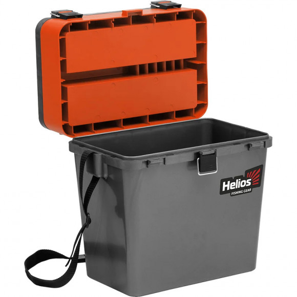 Ящик рыбака зимн Helios серый / оранжевый HS-IB-19-GO Ящик рыбака зимн Helios серый / оранжевый HS-IB-19-GO