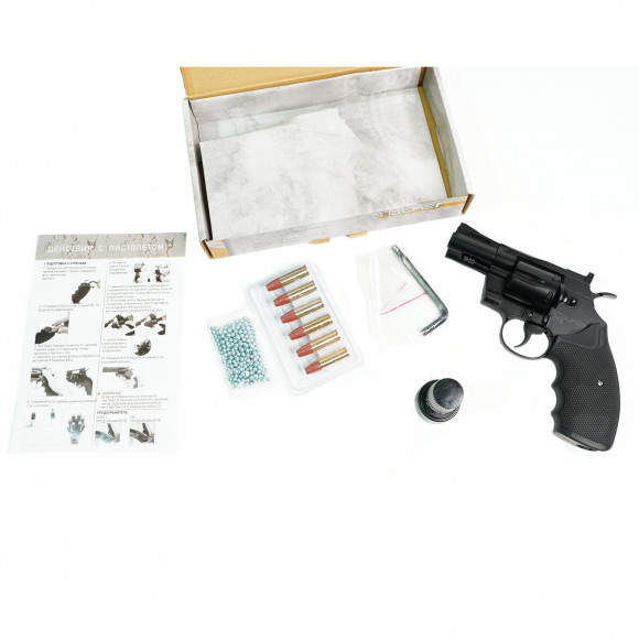 Пневматический револьвер Stalker STR (Colt Python 2.5") к.4.5мм 3Дж