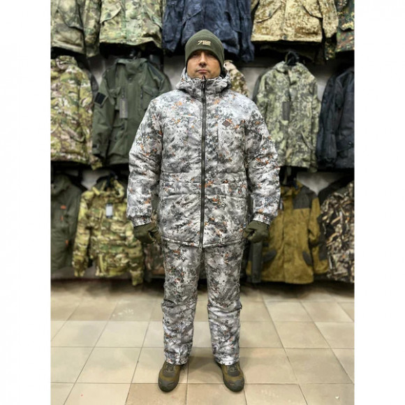 Костюм зимний Тайгер Егерь -45'С  ткань мембрана Алова цвет Борей белый Костюм зимний Тайгер Егерь -45'С  ткань мембрана Алова цвет Борей белый