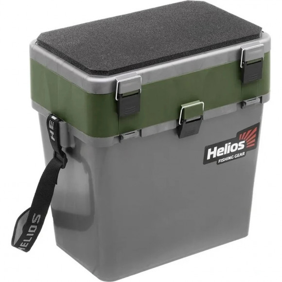 Ящик рыбака зимн Helios серый / хаки HS-IB-19-GH