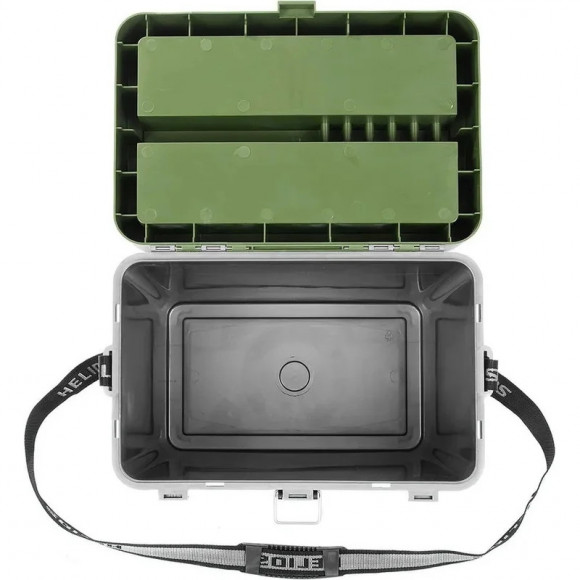 Ящик рыбака зимн Helios серый / хаки HS-IB-19-GH
