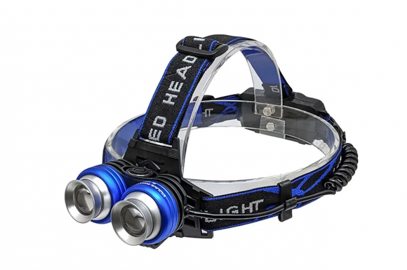 Фонарь налобный SibRay NK-H2801 (W+Y) теплый + холодный свет