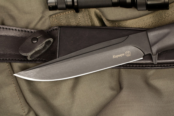 Нож охотничий Коршун, Кизляр, сталь AUS-8, клинок-163 мм., stonewash, эластрон
