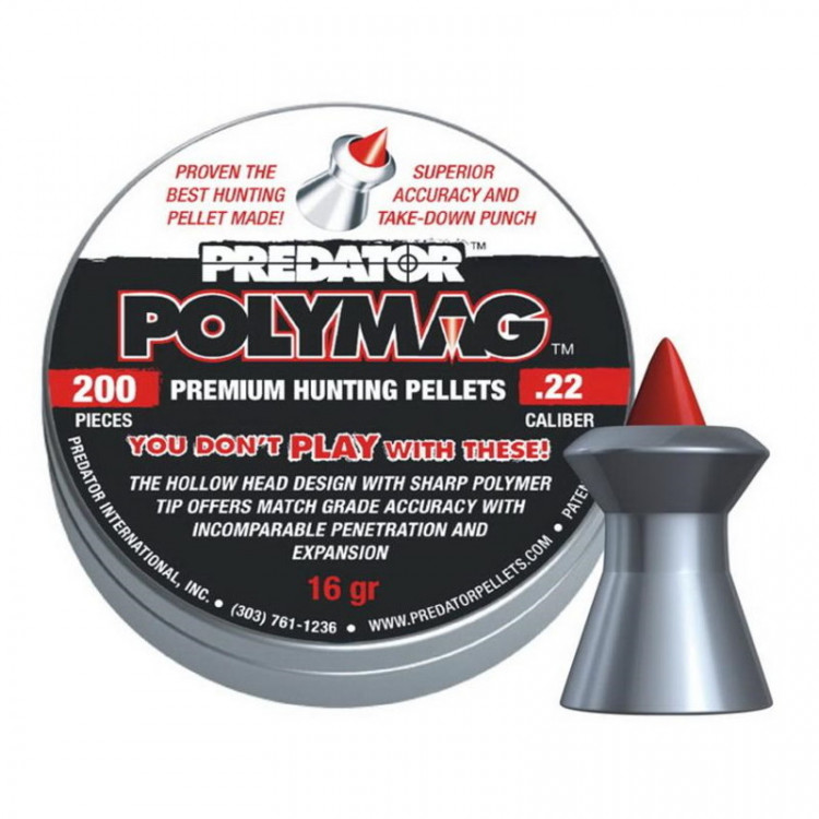 Пуля для пневматики JSB Predator Polymag 5,5мм 1,037г (200шт)