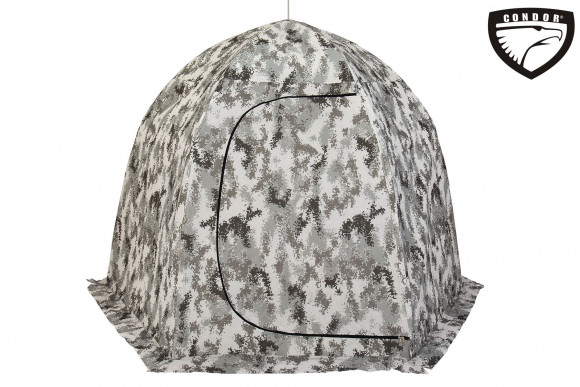 Палатка-зонт CONDOR зимняя утеплённая 2,0 х 2,0 х 1,6 без пола цвет белый КМФ цифра