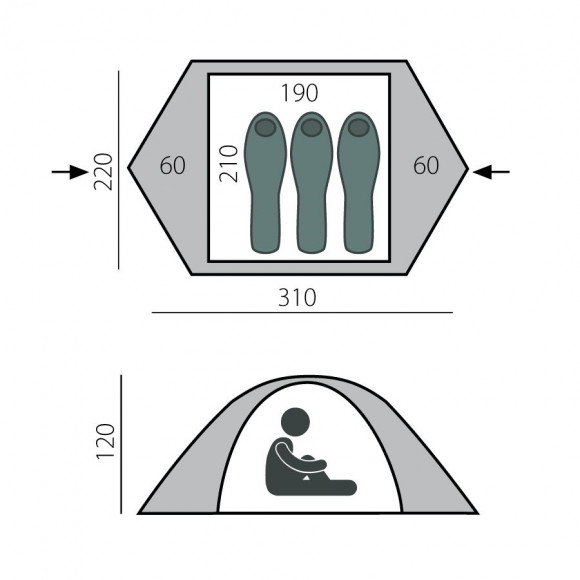 Палатка BTrace Flex3 быстросборная T0502