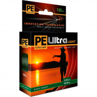 Шнур плетеный PE Ultra Light Dark Green 135м Шнур плетеный PE Ultra Light Dark Green 135м