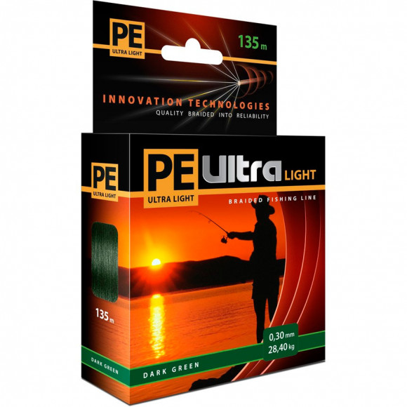 Шнур плетеный PE Ultra Light Dark Green 135м