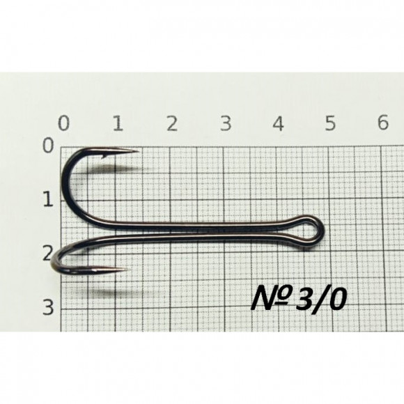 Крючок двойник SibBear #KH-11040 BN, все размеры