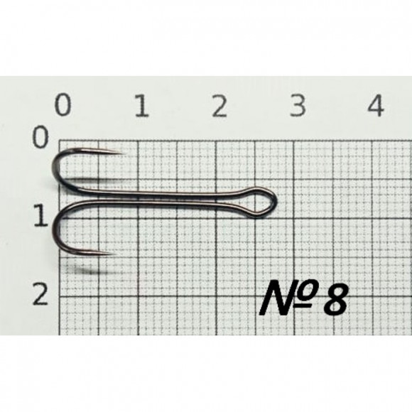Крючок двойник SibBear #KH-11040 BN, все размеры