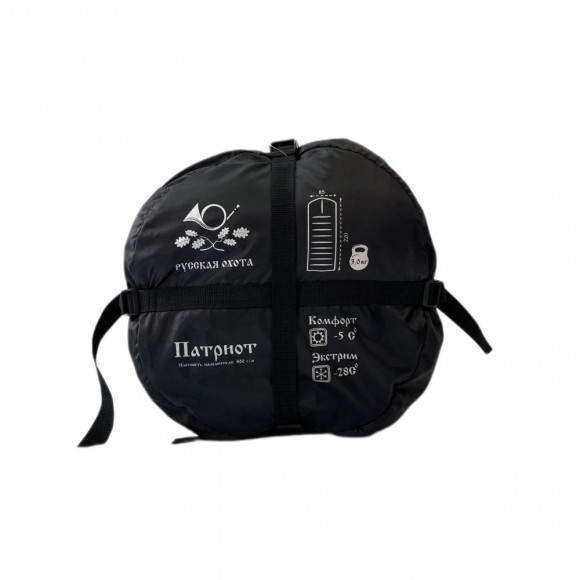 Спальный мешок Русская охота ПАТРИОТ, меринос (220х85, -28С, подкладка флис)