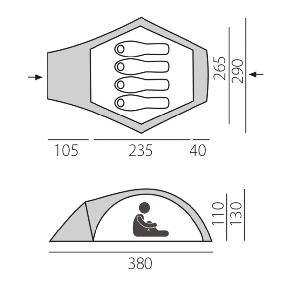 Палатка BTrace Omega 4+  быстросборная (T0503)