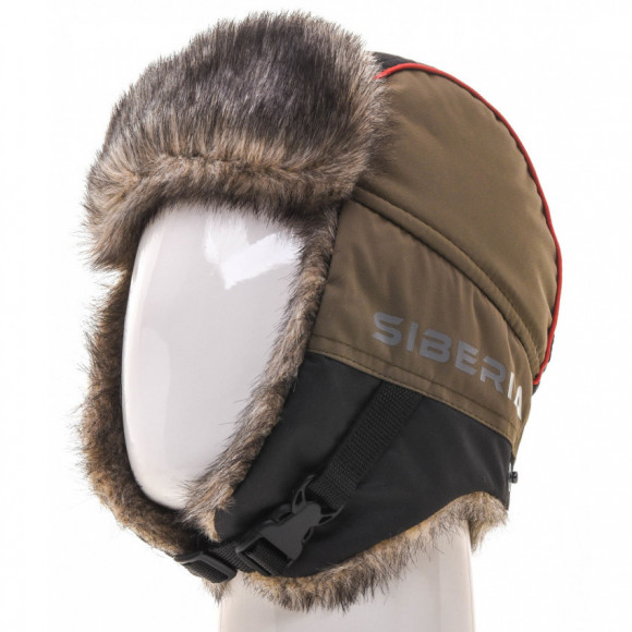 Шапка-ушанка Huntsman Siberia ткань Breathable цвет Хаки/Черный