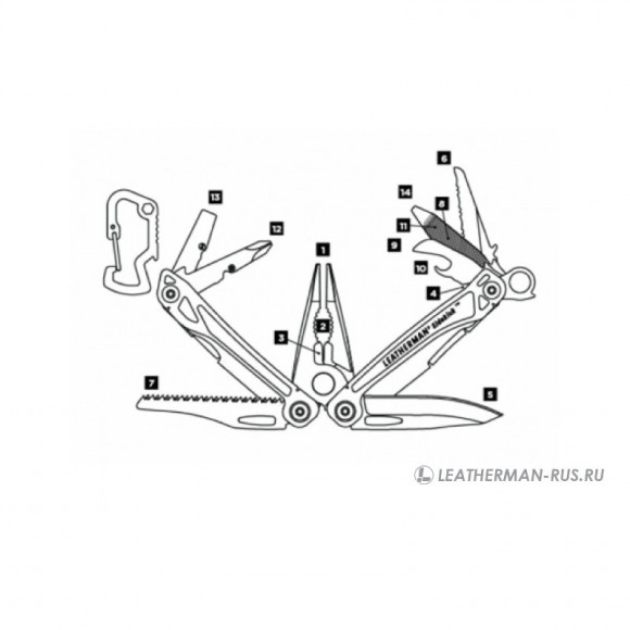 Мультитул Leatherman Sidekick 14 функций, нейлоновый чехол Мультитул Leatherman Sidekick 14 функций, нейлоновый чехол