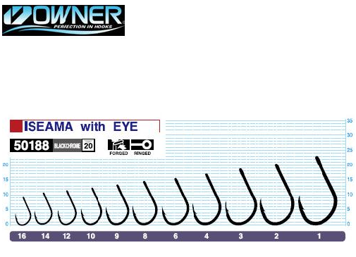 Крючок Owner 50188 Iseama, все размеры Крючок Owner 50188 Iseama, все размеры