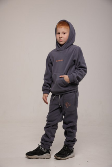 Костюм БК "Хочу в тайгу" детский флисовый цвет Серый Костюм БК "Хочу в тайгу" детский флисовый цвет Серый