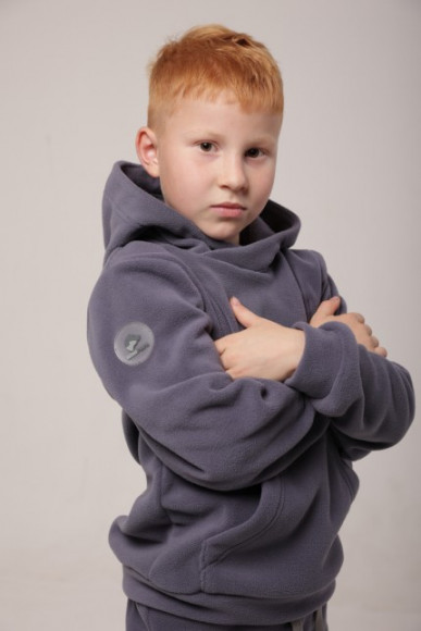 Костюм БК "Хочу в тайгу" детский флисовый цвет Серый Костюм БК "Хочу в тайгу" детский флисовый цвет Серый