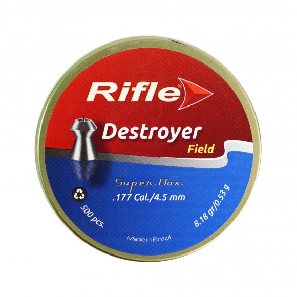 Пули для пневматики 4,5мм, 0,53г Rifle Field Series Destroyer 500 штук