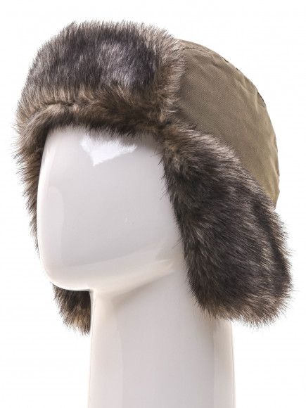 Шапка-ушанка Huntsman Канада ткань Finlandia цвет хаки