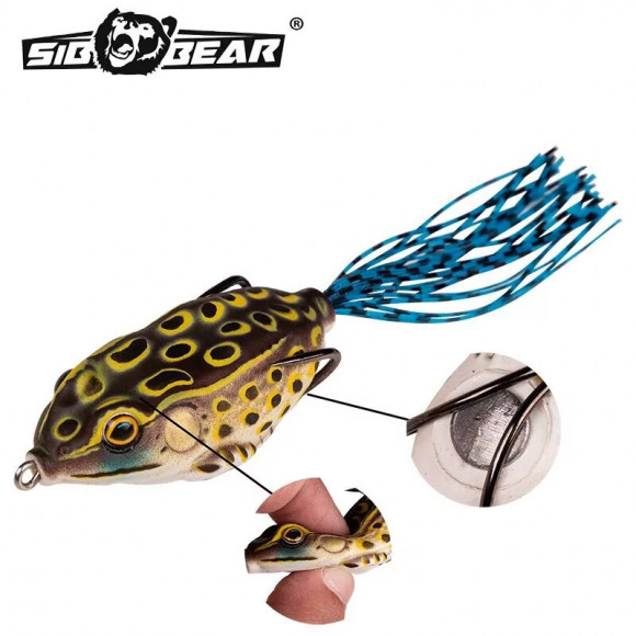 Лягушка оснащённая SibBear Edible Frog незацепляйка 65мм 18г Лягушка оснащённая SibBear Edible Frog незацепляйка 65мм 18г