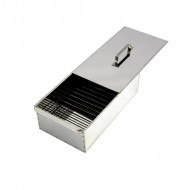 Коптильня трехъярусная 500*270*275 сталь 0,8 мм (К3-0,8БП), с поддоном для сбора жира