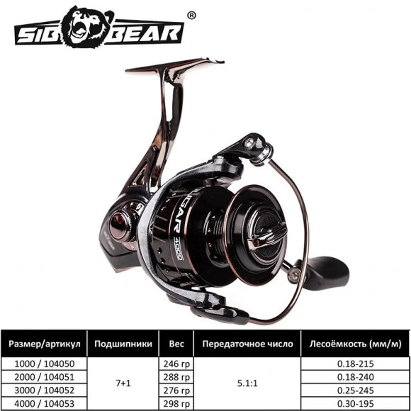 Катушка SibBear Cougar 7+1bb Катушка SibBear Cougar 7+1bb