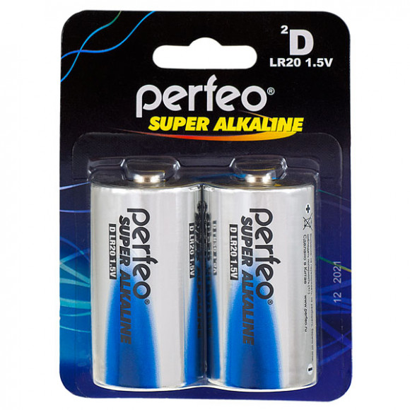 Батарейка Perfeo LR20 Super Alkaline Батарейка Perfeo LR20 Super Alkaline