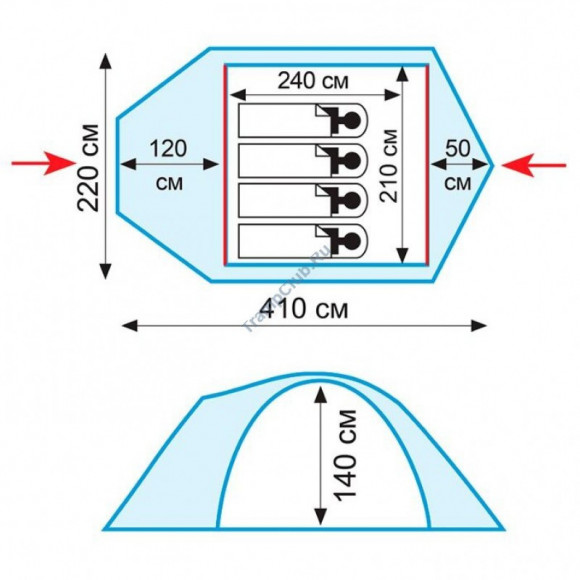 Палатка Tramp Mountain 4 (V2) TRT-24 цвет зеленый Палатка Tramp Mountain 4 (V2) TRT-24 цвет зеленый