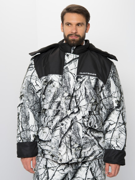 Костюм зимний Huntsman Альтаир ткань Alova цвет Белый лес (ветки)