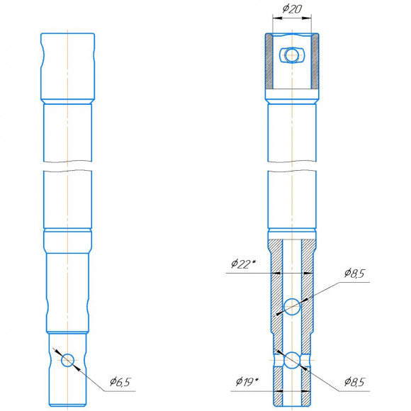 Удлинитель шнека Универсальный УШ-250.19 Тонар Удлинитель шнека Универсальный УШ-250.19 Тонар