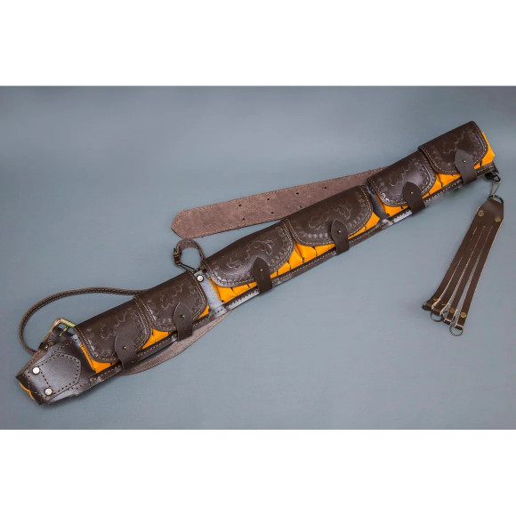 Патронташ ИП Семин №26а (12к, 24 патрона, закрытый, кожа, доп. ремень, утятница) Патронташ ИП Семин №26а (12к, 24 патрона, закрытый, кожа, доп. ремень, утятница)