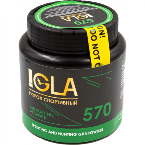 Порох IGLA 570 (338 LM, .300WinMag) 0.454 гр., бездымный, нарезное оружие